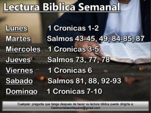 Lectura Biblica Semanal CCH #17