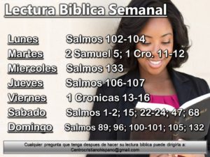 Lectura Biblica Semanal CCH #18