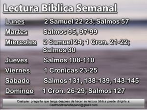 Lectura Biblica Semanal CCH #21