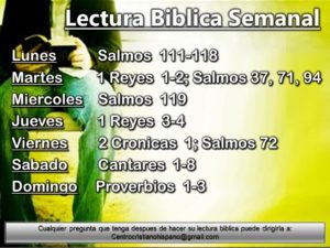 Lectura Biblica Semanal CCH #22
