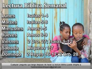 Lectura Biblica Semanal CCH #28