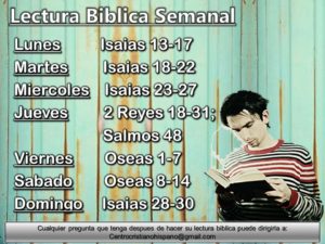 Lectura Biblica Semanal CCH #29
