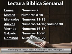 Lectura Biblica Semanal CCH #9